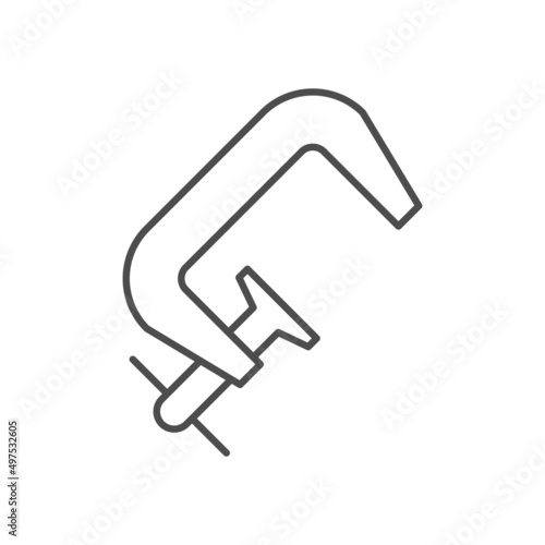 Welding clamp line outline icon