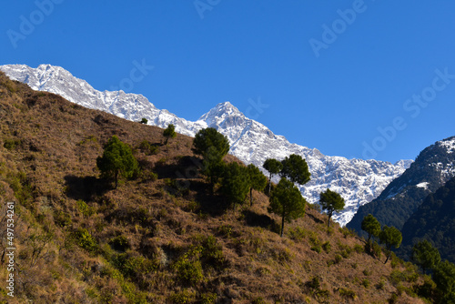 peaks in the mountains