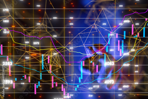 stock market graph business digital