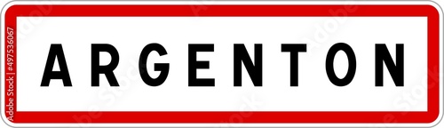 Panneau entrée ville agglomération Argenton / Town entrance sign Argenton