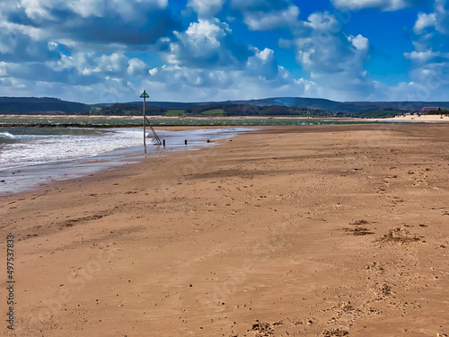 Exmouth sandy beach in Devon