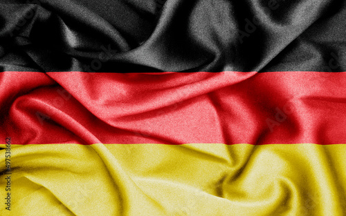 fabric texture curved flag of Germany 