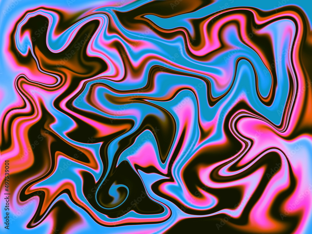 Liquid background illustration. Artistic cover design. Creative fluid color background