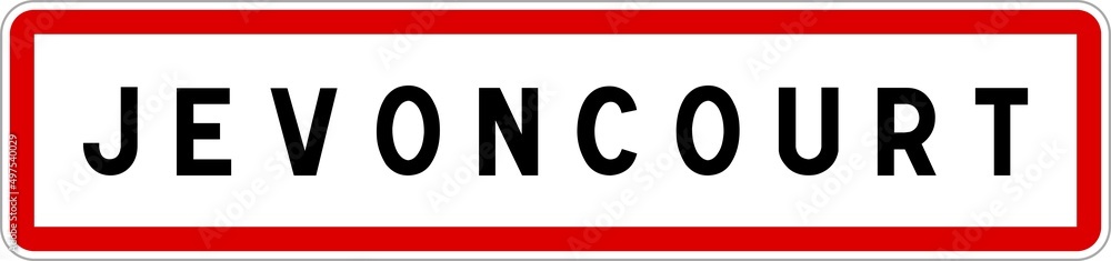 Panneau entrée ville agglomération Jevoncourt / Town entrance sign Jevoncourt Panneau entrée ville agglomération Jevoncourt / Town entrance sign Jevoncourt