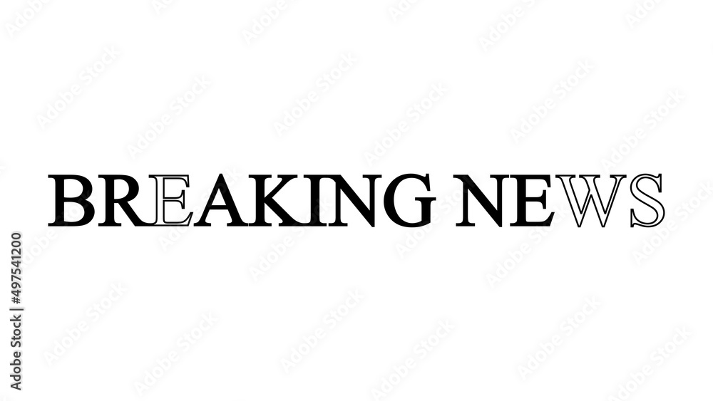 Abstract Breaking News Isolated with some letters missing. Abstract Breaking News Isolated with some letters missing.