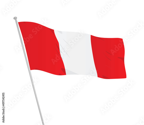Peru national flag. vector illustration