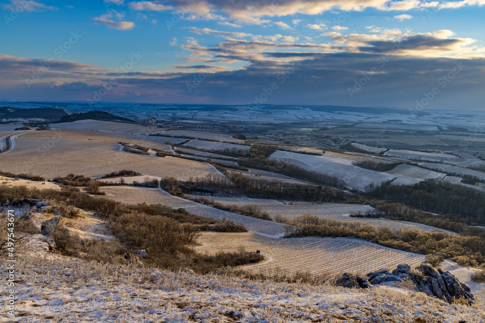 Winter landscape near Mikulov, Palava region, Southern Moravia, Czech Republic Winter landscape near Mikulov, Palava region, Southern Moravia, Czech Republic