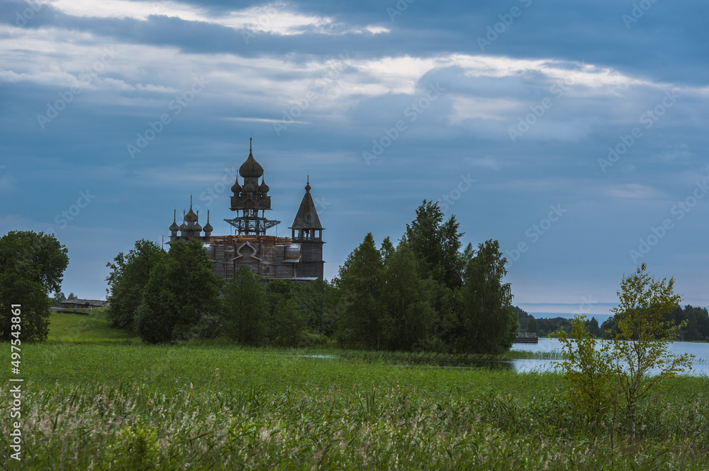 Kizhi Island, Russia. Ancient wooden religious architecture