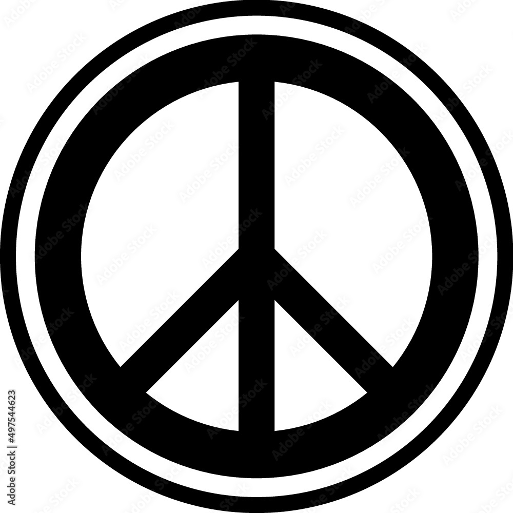Peace sign. Pacifism and antiwar symbol. Pacific vector icon Peace sign. Pacifism and antiwar symbol. Pacific vector icon
