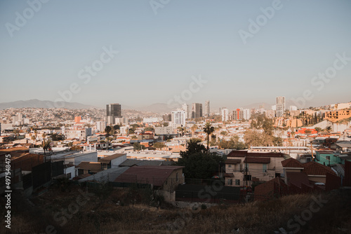Fotografi Aerial view of a beautiful cityscape of Tijuana on a sunny day
