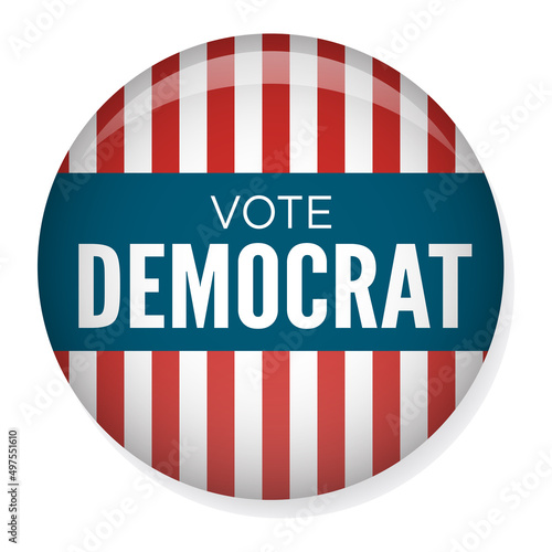 2022 Midterm Elections Design w Red White and Blue Vote Icon