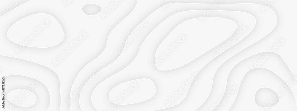 Vector abstract white paper cut banner. Geometric layered curve line white vector background. White waves decorative papercut design. Vector abstract white paper cut banner. Geometric layered curve line white vector background. White waves decorative papercut design.