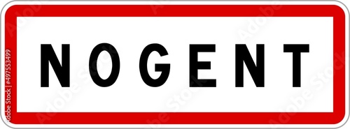 Panneau entrée ville agglomération Nogent / Town entrance sign Nogent photo