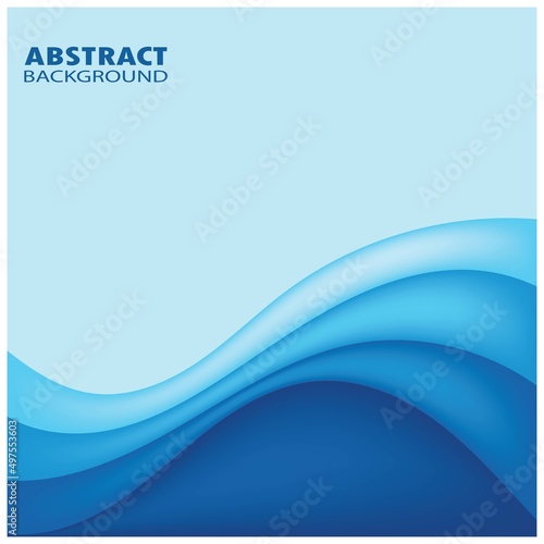 Abstract Water wave design background vector © Tomi43