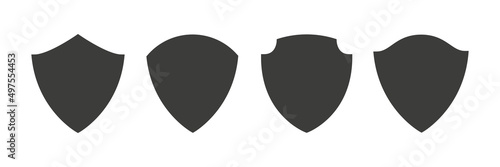 Shield black frames set Fototapeta