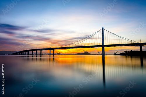 Sunrise at Bay Bridge, San Fransisco, California © Yajnesh