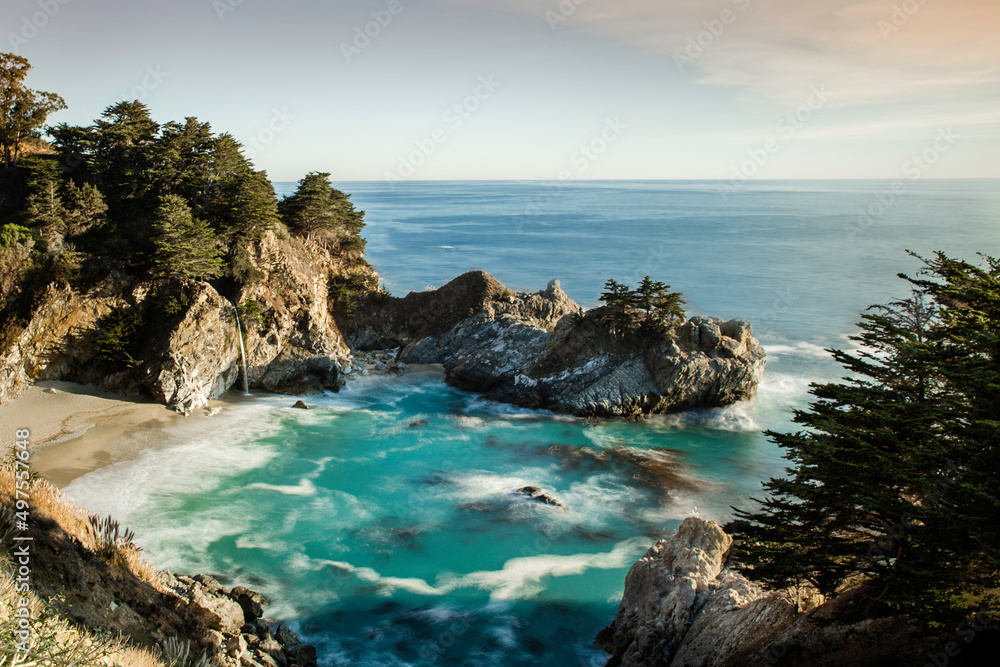A beautiful view from McWay Falls, Big Sur, California