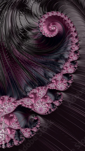 Ornate colourful and digitally generated 3D background