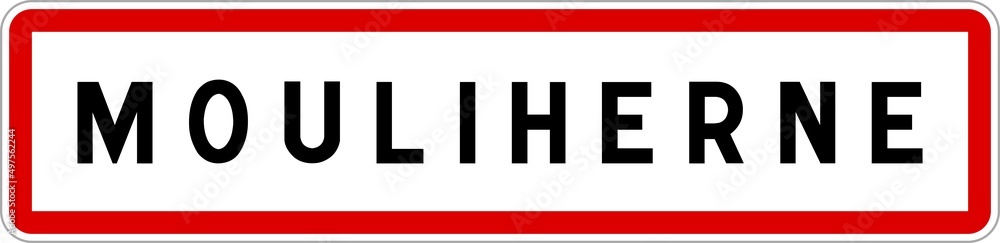 Panneau entrée ville agglomération Mouliherne / Town entrance sign Mouliherne Panneau entrée ville agglomération Mouliherne / Town entrance sign Mouliherne