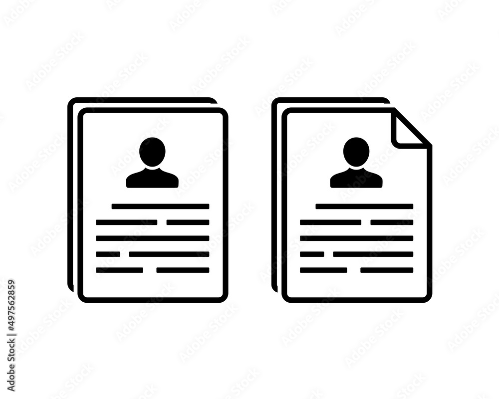 Biography icon. Curiculum vitae sign. Vector illustration Biography icon. Curiculum vitae sign. Vector illustration