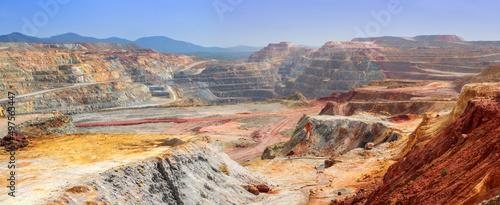 Extracción de minerales en la mina de Riotinto, Huelva