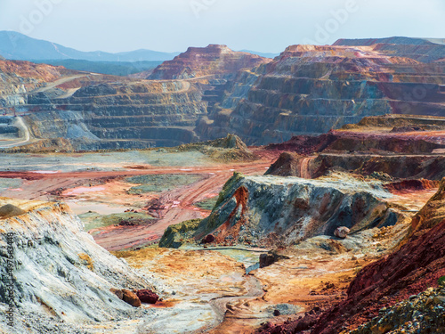 Extracción de minerales en la mina de Riotinto, Huelva