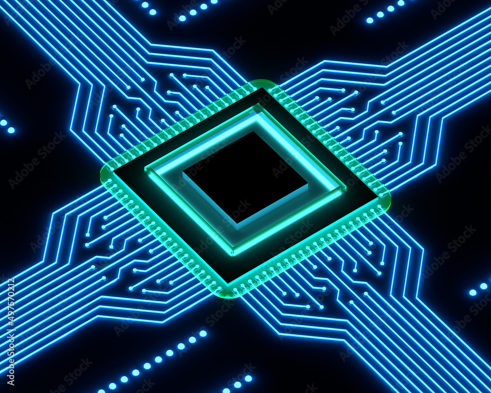 3d microchip futuristic luminescent on black background, semiconductor electronic component 3d illustration, 3d rendering future technology microprocessor 3d microchip futuristic luminescent on black background, semiconductor electronic component 3d illustration, 3d rendering future technology microprocessor