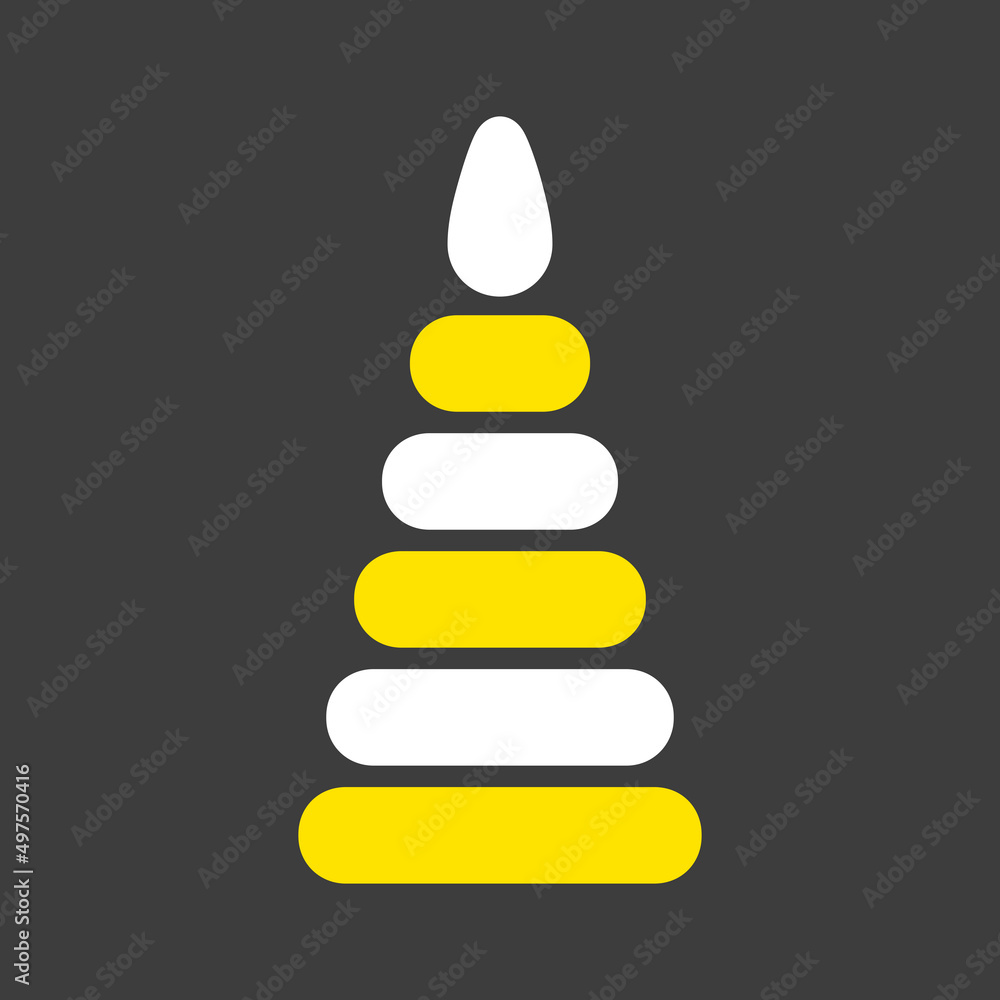 Pyramid toy vector isolated glyph icon Pyramid toy vector isolated glyph icon