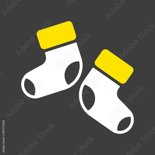 Baby socks bootees vector glyph icon