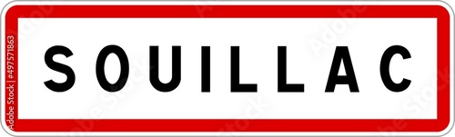 Panneau entrée ville agglomération Souillac / Town entrance sign Souillac photo