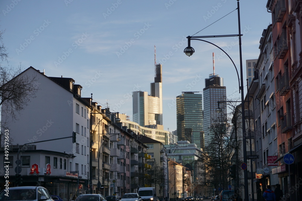 Fototapeta premium Stadt Frankfurt Main Skylines