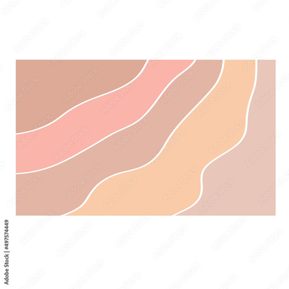 Abstract Minimalist Boho Landskape Pattern Wallpaper Background