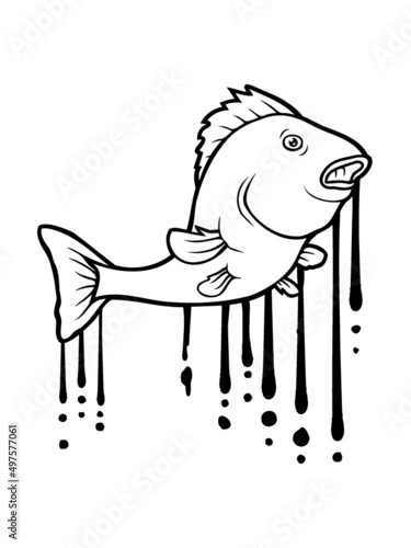 Tropfen Graffiti Fisch 