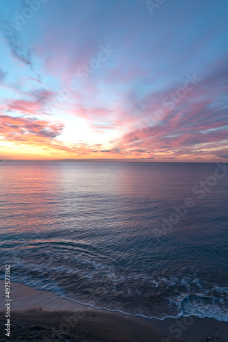 Coucher de soleil sur la C  te d Azur au Cap d Antibes