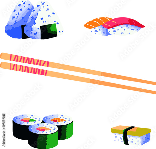 sushis, makis, baguettes et autres nourriture japonaise