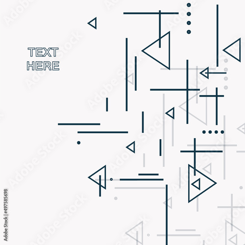 Abstract art modern design. Simple connect geometry shapes with connect dots and lines and triangles. Vector abstract background