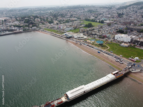 Aerial shot of Paignton in the United Kingdom photo