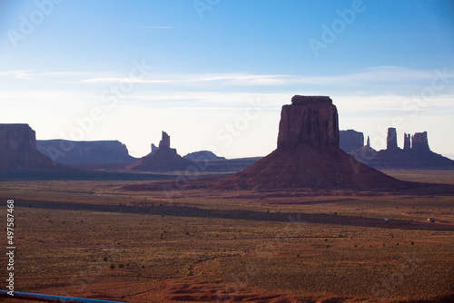 Massive rocks in Monument Valley Navajo Tribal Park, Arizona, USA. photo