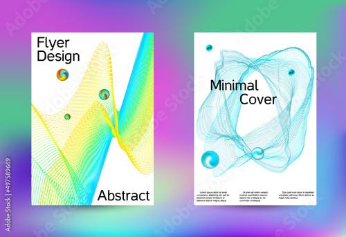 Minimum coverage of a vector. Cover design. Set of modern abstract musical backgrounds. Sound flyer for creating a fashionable cover, banner, poster, booklet...