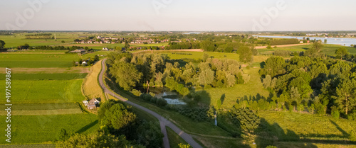 Fotografie Mesmerizing view of the Dutch polder landscape on a sunny day near the village o