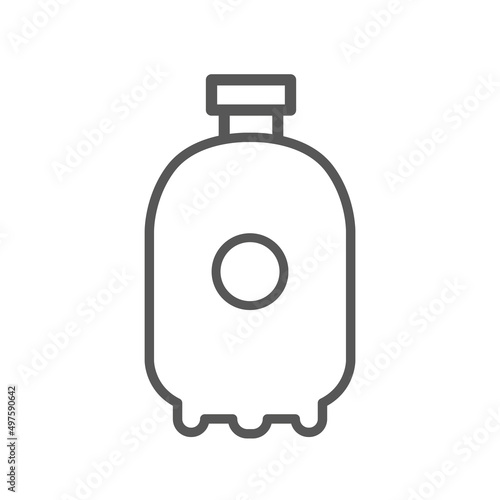 Vector linear icon with beer bottle