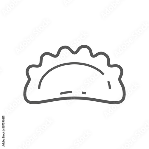Vector linear icon with cheburek