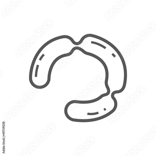 Vector linear icon with sausages