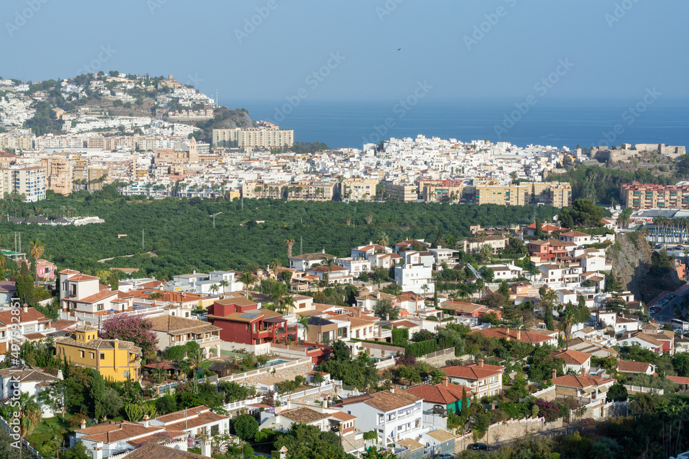 Fototapeta premium Costa tropical in Andalusia, Spain, la Herradura touristic town with subtropical climate in Europe