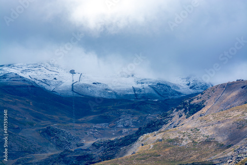 Landscapes of National park Sierra Nevada mountains near Malaga and Granada, Andalusia, Spain