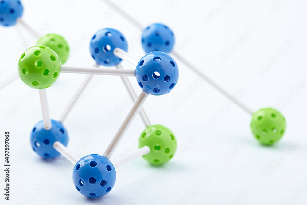 Obraz premium Molecular Structure on the white background
