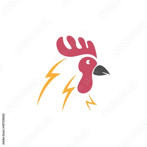Chicken animal icon logo design illustration template vector