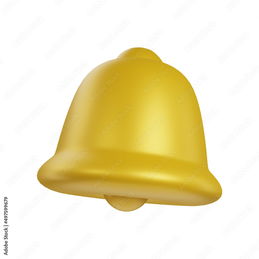 3D Bell Notification Illustration 3D Bell Notification Illustration
