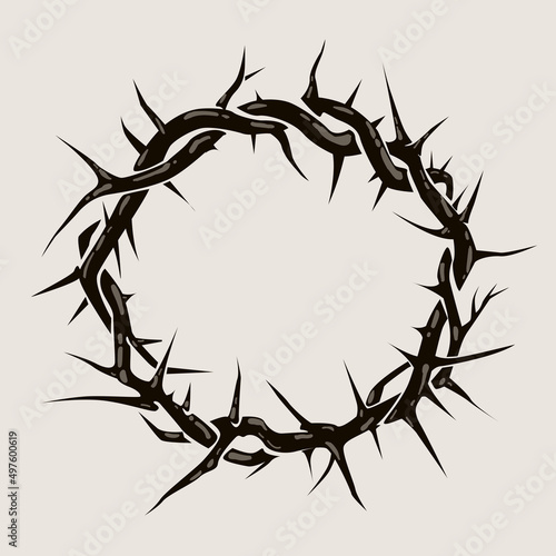 Wallpaper Mural Crown of thorns graphic illustration