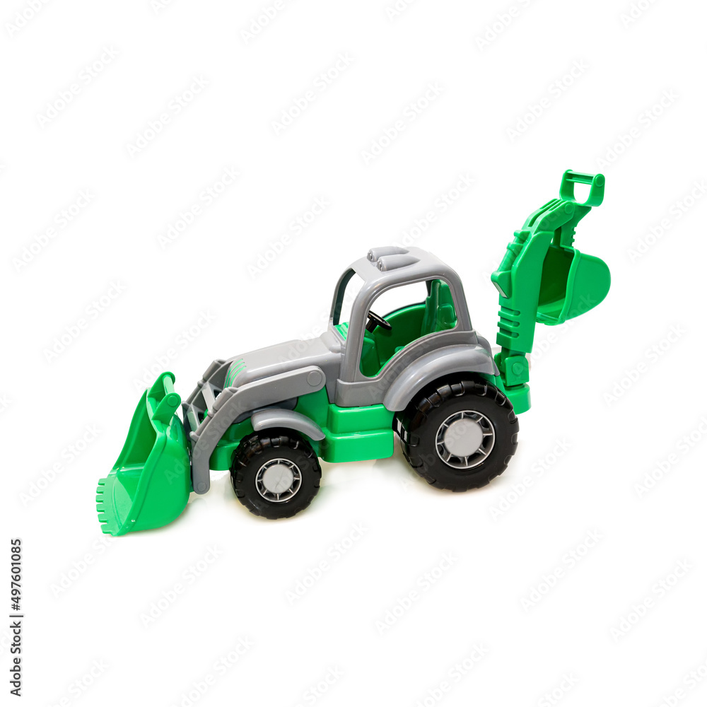 Fototapeta premium children's toy for boys tractor on a white background